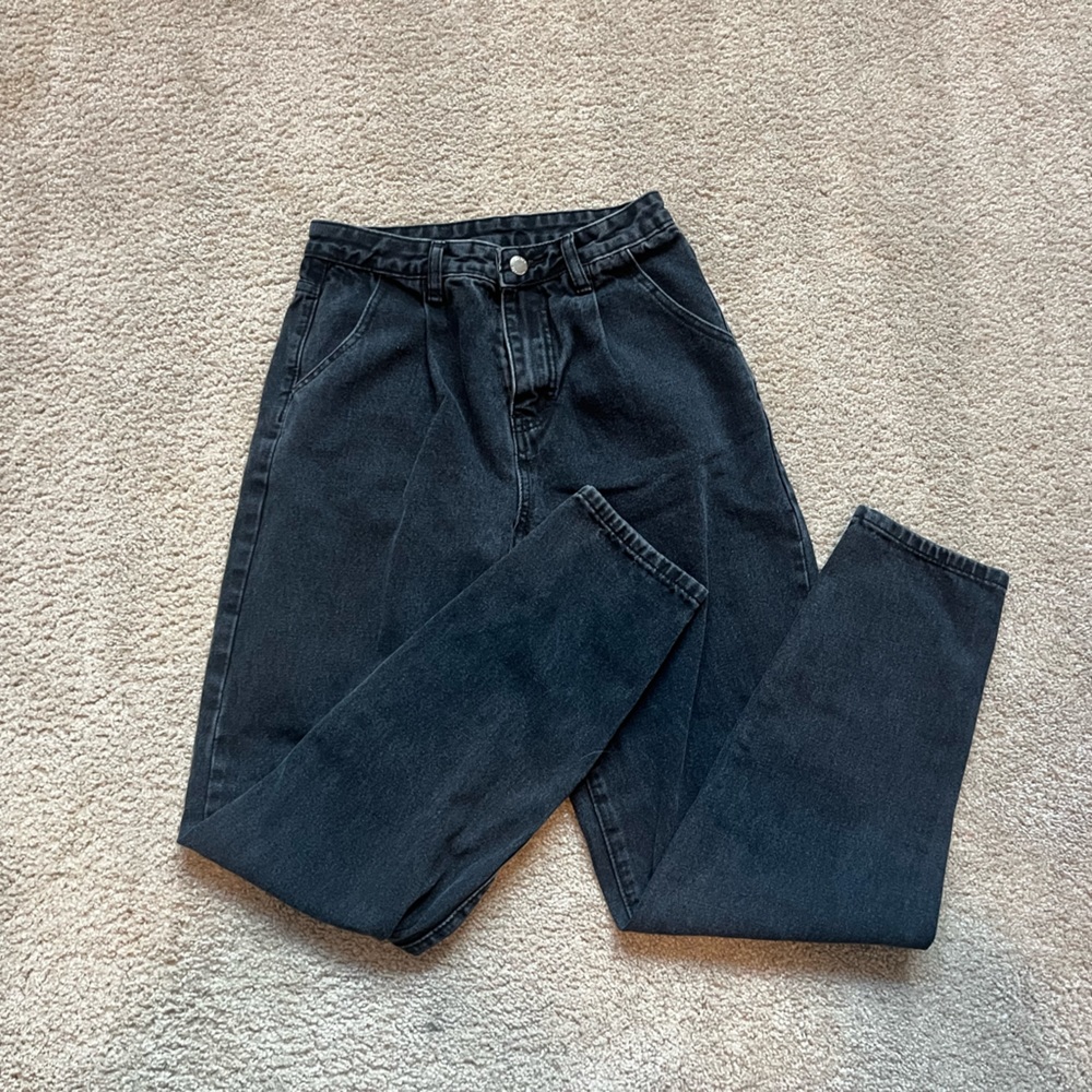 SHEIN xs black straight leg jeans